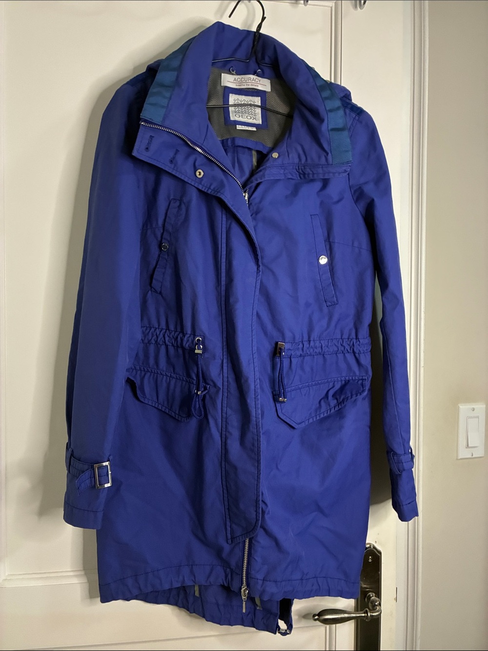 GEOX Respira Accuracy Hooded Anorak Parka Jacket Blue 42 / 6 👵MT
